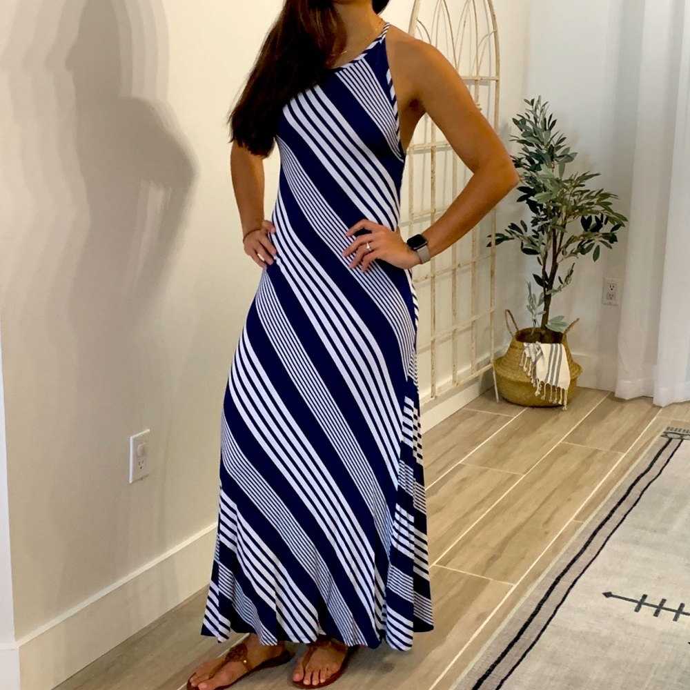 Bamboo Open-Back Maxi Dress